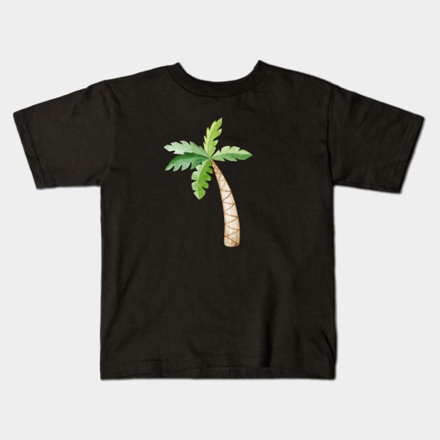 Palm tree Kids T-Shirt by DreamLoudArt